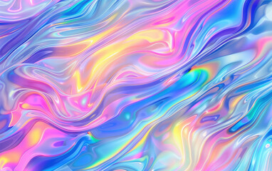 Bright acid colors liquid marbled texture, abstract neon background