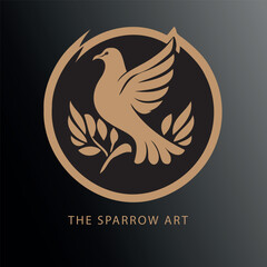 Obraz premium Sparrow Vector art, best for wall decoration.