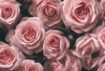 Fototapeta premium Pink rose flowers in a floral arrangement isolated on white or transparent background