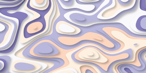 Creative illustration colorful abstract background vector with 3d papercut layer. Different multi color wavy background papercut style.
