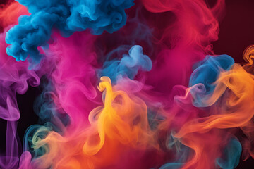 Fototapeta premium vivid colored smoke, colorful smoke on colorful background