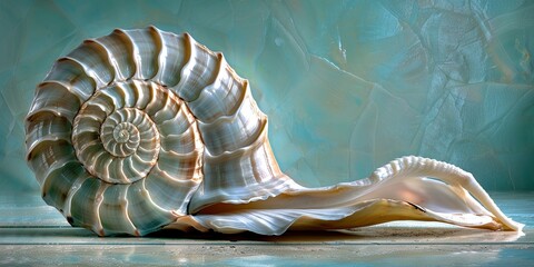 Elegant nautilus shell with a smooth
