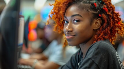 Youth-led technology workshop empowering innovation --ar 16:9 --stylize 250 Job ID: 27930752-b325-445e-899c-09ac5947afbe