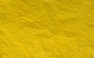 Isolated on yellow wrinkled or crumpled paper texture background vector. Overlay crumpled paper texture.