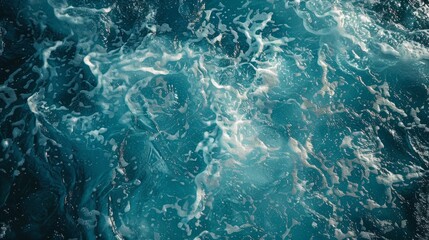 Obraz premium Water pattern texture backdrop with swirling turquoise waves under bright afternoon light