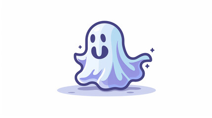 Obraz premium A smiling cartoon ghost, Halloween Shantou Ghost.