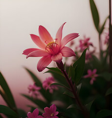 Fototapeta premium Macro flor de color rosado