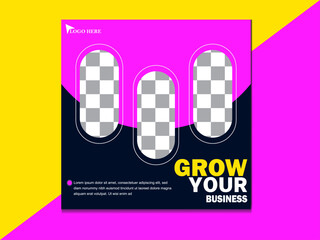 Creative Business Square Flyer Design Layout