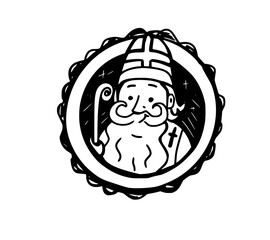 postage stamp with St. Nicholas