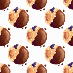 Seamless cookie pattern. Design for fabric, textile, wallpaper, packaging.	