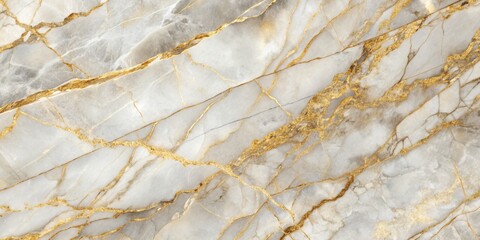 Naklejka premium White Marble with Gold Veins, Marble, Texture, Background, Luxury
