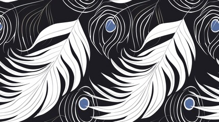 Fototapeta premium Abstract Peacock Feather Pattern.