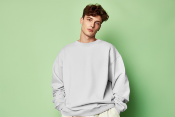 Men's sweater png mockup, transparent design