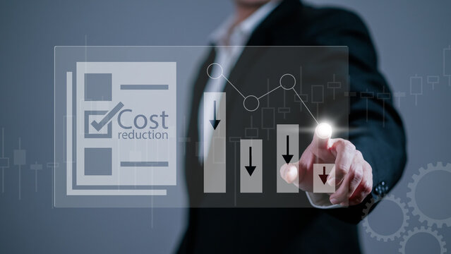 Performance concept of increase quality, speed, efficiency and reduce cost. Efficiency Business Concept. Business performance management and improvement concept. Cost reduction Concept
