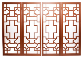 PNG Modern Asian Room divider gate architecture.