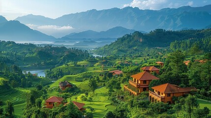 Mountain View Resort with Rice Terraces