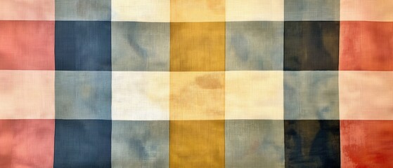 Fototapeta premium Classic Gingham with Warm Vintage Hues