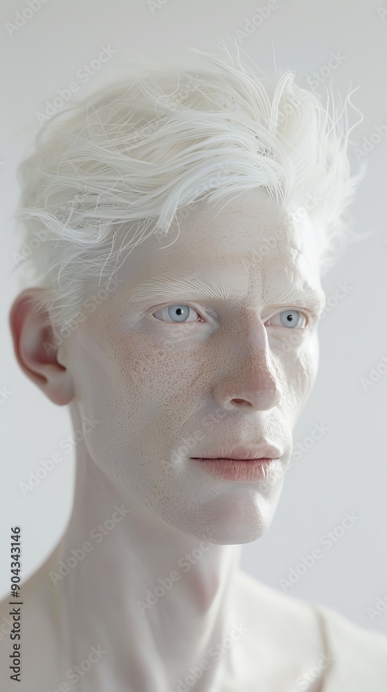 Canvas Prints 3d albino man.