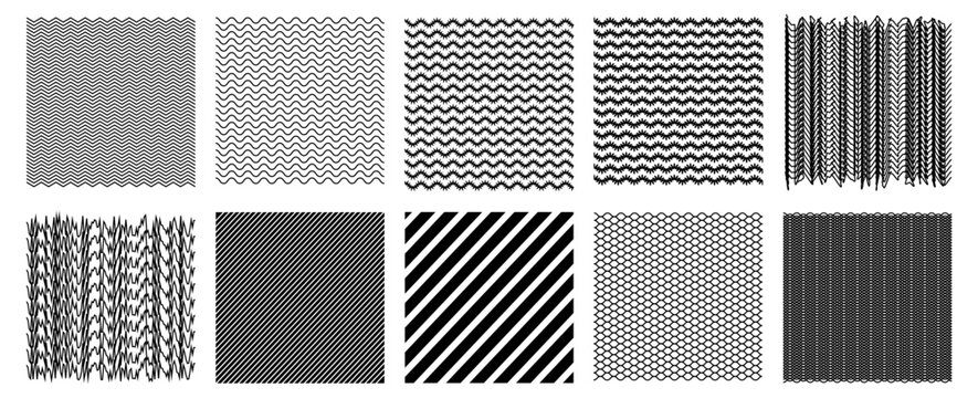 Set of pattern texture with crosshatch hand drawn line. Organic scribble shape drawing with pencil. Contemporary vector