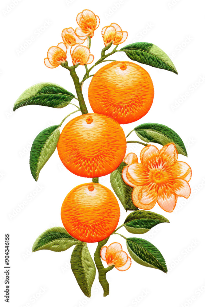 Sticker png cute orange grapefruit plant food.