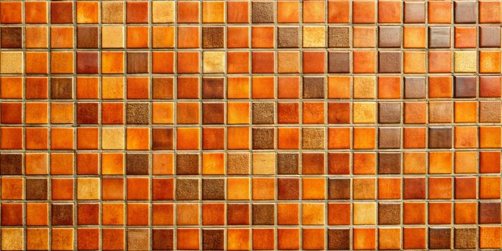 Orange and Brown Ceramic Tile Wall, Tile , Texture , Wall , Pattern