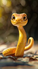 Fototapeta premium 3d cartoon snake.