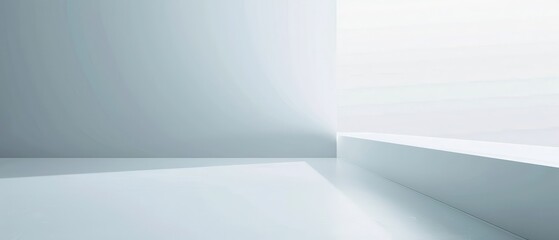 A white room with a window and a white wall