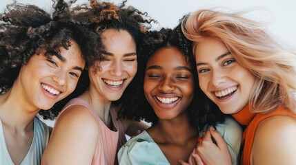 Obraz premium A group of joyful friends