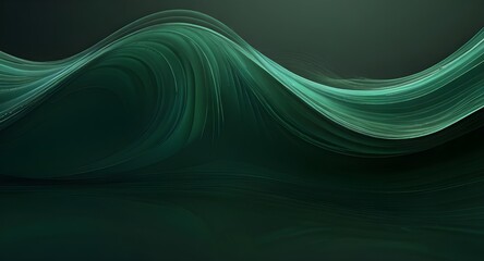 Green abstract background wave