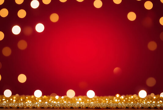 vertical christmas background glowing golden bokeh lights red backdrop highlights holiday themes ideal events