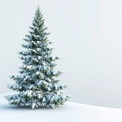 Fototapeta premium spruce in snow with space for text.