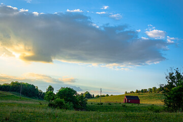 Ohio rural landscape at dusk