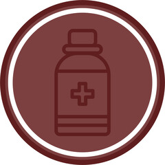 Syrup Vector Line Double Circle Maroon