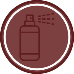 Spray Vector Line Double Circle Maroon