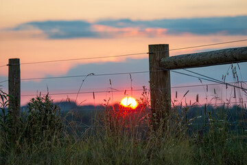 Sunset in the country background