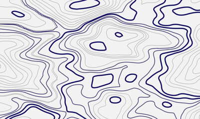 Abstract stylized height topographic contours map line background. Concept topographic map conditional geography scheme terrain path. Abstract vector illustration.