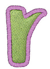 Lowercase Playful Patchwork Alphabet stitched craft letter r