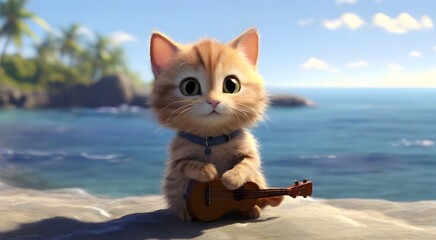 adorable kitten gazing curiously at the camera