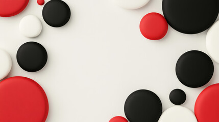 Elegant Black Friday abstract design with black and red shapes on a light grey background, room for text and promotions 