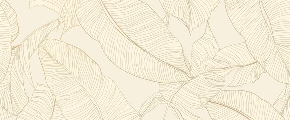 The floral jungle illustrated for banners, prints, decorations, and fabrics. Hand drawn foliage wallpaper with tropical leaves, branches, and plants.