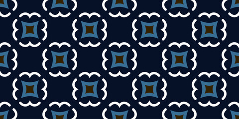 Medieval floral pattern seamless background stylized design. Abstract flower diamond shape motif vintage decorative ornament. Retro fashion delicate flowers colorful geometric all over print block.