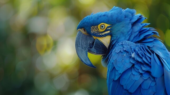 Close up of blue macaw at straubing zoo
