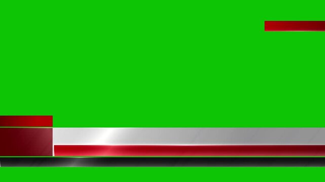 Breaking news lower third on green screen