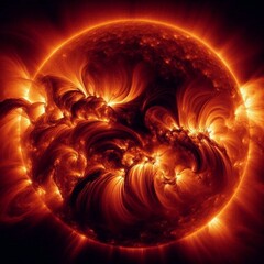 Dramatic Solar Prominence Eruption on the Sun's Surface
