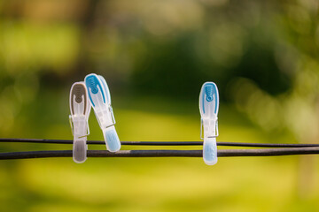 clothespins, laundry, rope, clothesline © TomaszGwóźdźFoto