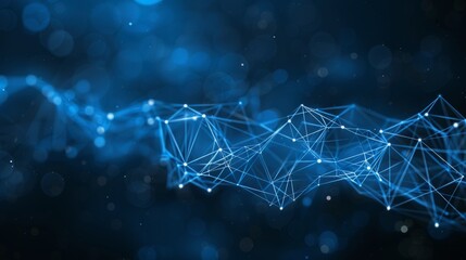 Futuristic abstract white web pattern on blue background ideal for diverse design projects