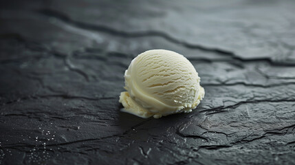 Fototapeta premium Minimalist Vanilla Ice Cream Scoop