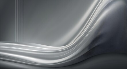 Silver Wave Abstract Background
