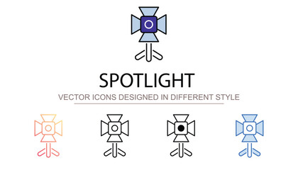 Spotlight icon design with white background stock illustration