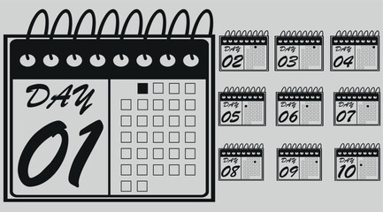 special day on calendar numbered, vector illustration of calendar, daily planner vector icon for websites, stickers and printing.